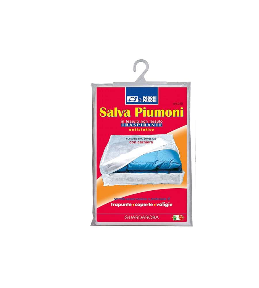 Parodi & Parodi Wardrobe Salva Duvets Breathable Case With Zip, Polypropylene, White, 17 x 25 x 1 cm