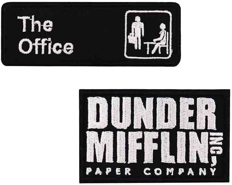 Mixed Media - The Office Dunder Mifflin Halloween Costume Embroidered Iron On Patches