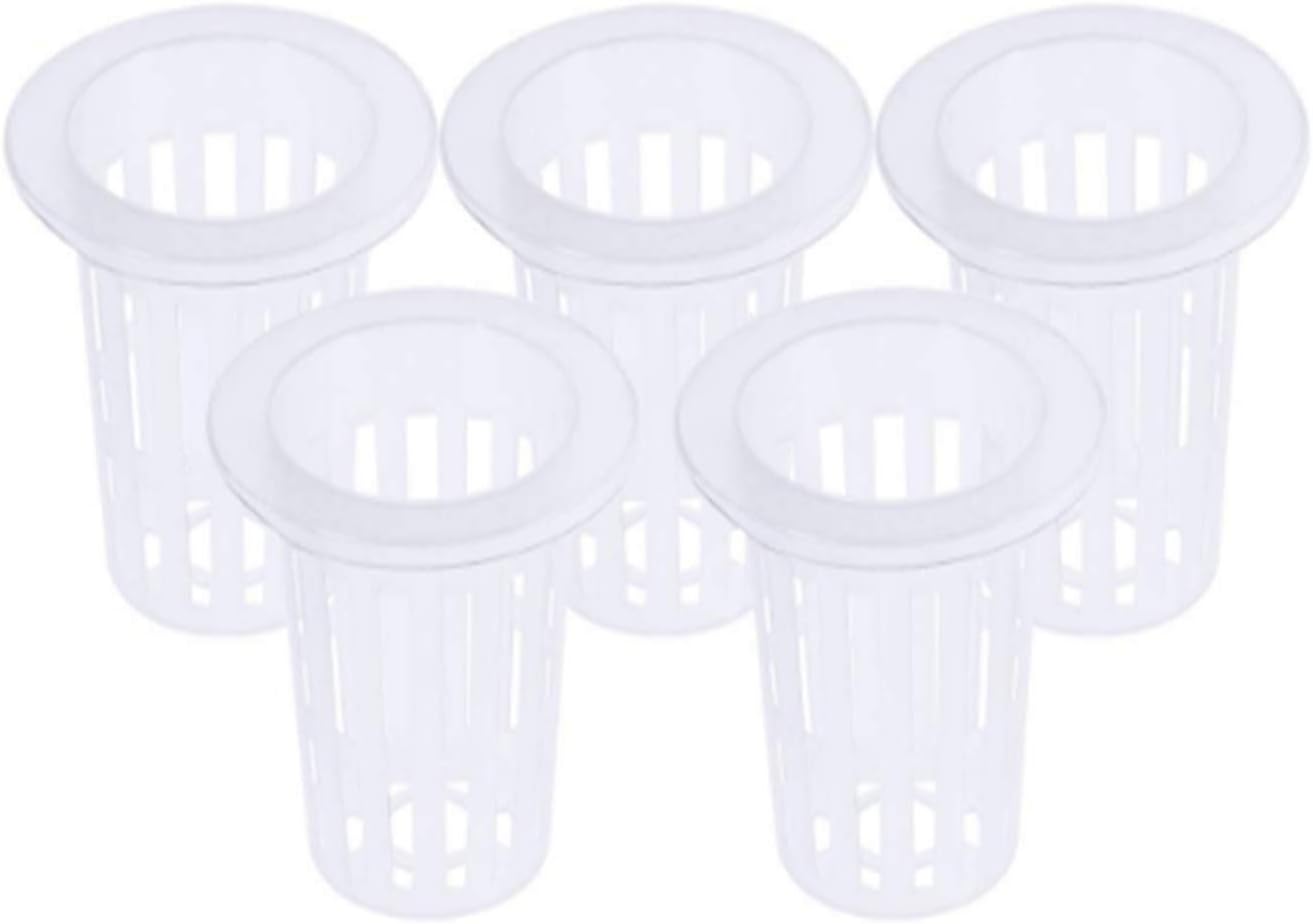 3 Inch Garden Plastic Net Cups Pots,Round Heavy Duty Net Cups Pots for Hydroponics Aquaponics Orchids - 25 Pack