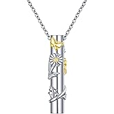 JZMSJF S925 Sterling Silver Butterfly Heart Urn Necklace for Ashes Cremation Memorial Keepsake Jewelry for Women