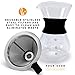 Pour Over Manual Hand Drip Coffee Maker - Glass Carafe Coffeemaker Pot with Stainless Steel Permanent Filter