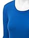 Lock and Love LL WT953 Womens Round Neck Long Sleeve Rib Trapeze Tunic Top XL Royal_Brite