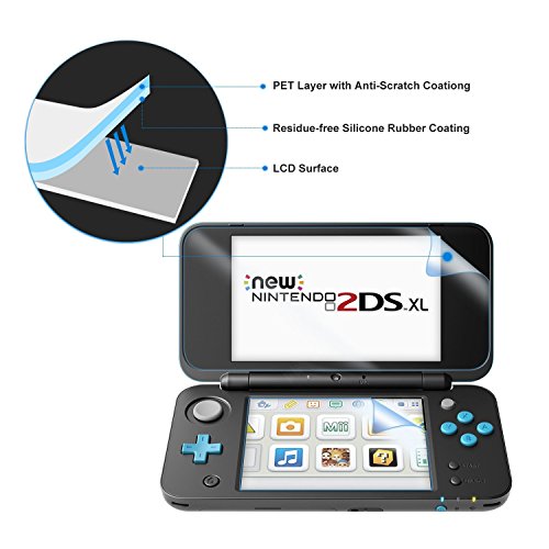 New-Nintendo-2DS-XL-Screen-Protector-3-Packs-Younik-0125mm4H-Ultra-Clear-HD-Screen-Film-for-Nintendo-New-2DS-XL-2017-Anti-Scratch-High-Response-Bubble-Free