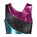 One-piece Rainbow Stripes Ballet Tutu Dancing Athletic Leotard for Little Girl (140(8-9Y), Black)