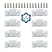 SOTOGO 8 Pcs Sectional Connectors Furniture Interlock Style Metal Sectional Sofa Connectors with Screws