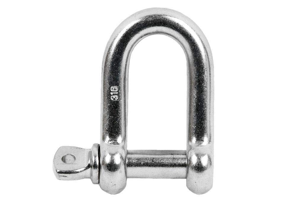 DOJA Industrial | STEEL SHACKLE M5 | PACK 10 | D links hook shackle clip for Punch bag Boxing Steel Chain | STRAIGHT GALVANISED STEEL SHACKLES for Heavy Duty Construction Marine shackles GYM hook