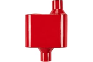 Floshine Universal Mufflers,Performance Automotive Exhaust Muffler，Single Chamber 2.25 inch inlet (ID) 2.25 inch outlet (ID) Red FH72441
