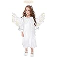 TTQ3PCS Kid Angel Costume Set Include Girl Angel Dress,Light Angel Wing and Hairband for Halloween Birthday Party Accessories
