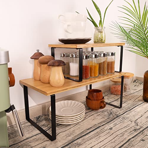 Shelf Organizer, Kitchen Counter Shelves Riser, Cupboard Rack