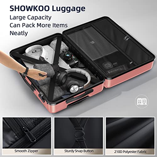 SHOWKOO Luggage Set Lightweight Clearance Expandable ABS Hardshell