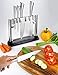 Knife Set With Acrylic Stand Stainless Steel - 6 Piece - Cutlery Set For Cutting & Carving Great for Use in Cooking at Home And Commercial Kitchen - By Kitch N’ Wares