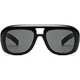 SOJOS Retro Oversized Aviator Sunglasses for Women Men,Trendy Vintage Square Aviators 90s Sun Glasses SJ2688