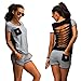 Creazy Fashion Sports Suit Crop Top+ Shorts Two-piece Outfit Yoga Workout Clothes (L)