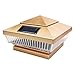 iGlow 1 Pack Copper Outdoor 4 x 4 Solar 5-LED Post Deck Cap Square Fence Light Landscape Lamp PVC Vinyl Wood Bronze