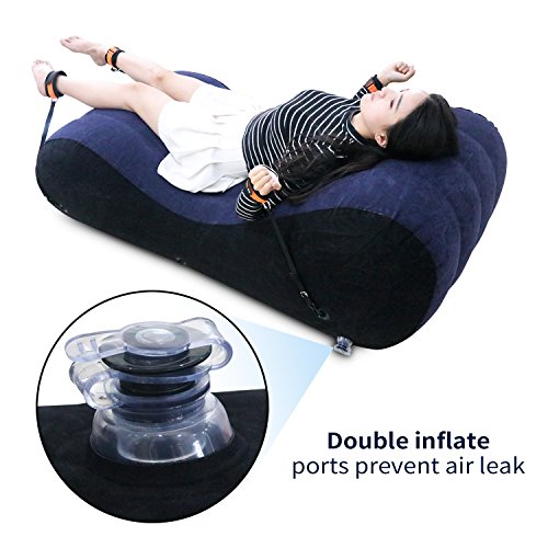 DACHMA Inflatable Sex Position Sofa - Sex Furniture Sex Bed Sofa Pump Handcuffs & Leg Cuffs Yoga Chaise Lounge Relax Chair Chaise Lounge Air Sofa Portable Inflatable Lounger Couples