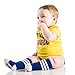 juDanzy knee high tube socks for boys, girls, baby, toddler & child (2-4 Years, Blue & Red with White Stripes)