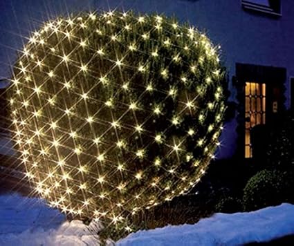 LED Lichternetz für den Außenbereich, 200 LEDs, 3 x 3 Meter, warmweiß