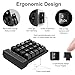 Numeric Keypad Wireless Eletek 19 Keys Waterproof Numpad with 2.4G Wireless Mini USB Number Pad Receiver for Laptop Notebook Desktop Windows PC