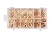 BaiFM Flat Ring Copper Washer Gasket Assortment Flat Metric Sealing Washers Set