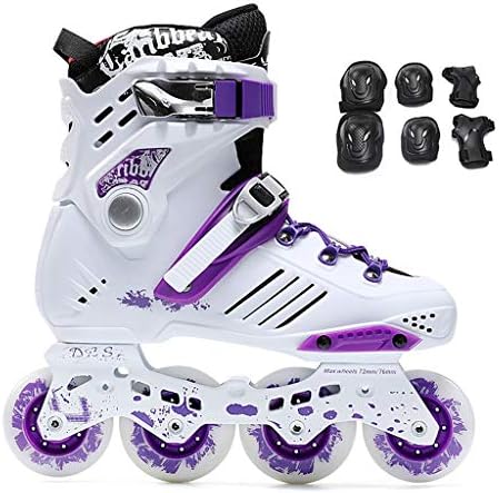 Beginner Inline Skates，Outdoor Teen Rollerblades Comfortable And Breathable Black Color White Color Purple