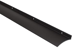 Barzen, Door Rain Drip Guard, 76 inches Long, Dark Bronze (Black) Aluminum