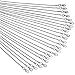Snake Chains Necklace 24pcs 925 Silver Plated 1.2mm DIY Charms Link with Lobster Clasps for Jewelry Making (16 inch)