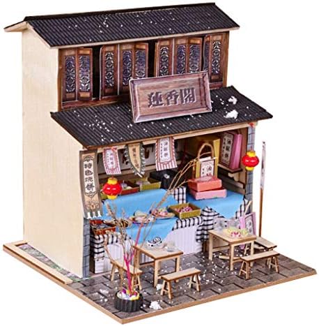 NATFUR DIY Handcraft Miniature Project Wooden Dolls House - Antique Snack Shop