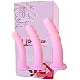 QoQiu 3-Pack Silicone Pelvic Floor Muscle Dilator Trainer Set, Pelvic Wand Massager for Women, Pelvic Floor Muscle Trainer, Pelvic Floor Strengthening Device (with Storage Bag)