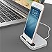 iPhone Docking Station, Basevs Desktop Charging Dock Stand Cradle Rack Charger for Apple iPhone 8, iPhone X, iPhone 7 / 7 Plus 6 6S Plus 5 5S（Cable Included）Sliver