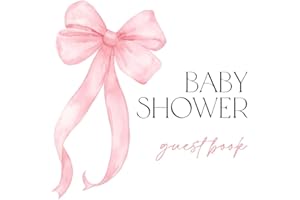 Full Color Pink Bow Party Decorations: Baby Shower Sign In Guest Book: Photo Keepsakes, Advice, Wishes and Gift Log