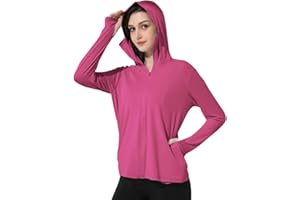 Mingyuezai Women's UPF 50+ Sun Protection Jacket Hooded Lightweight Long Sleeve Sun Shirt for Hiking Outdoor