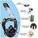 Anglink 180° Full Face Snorkel Mask with Gasbag Design, 2018 Newest Anti-Fog and Anti-Leak Technology Easybreath Snorkeling Gear Compatible Adult, Youth, Kids