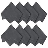 (8 Pack) QKOO Microfiber Cleaning Cloths - for Glasses, Camera Lenses, Cell Phones, Tablets, Camera Screens, Screens, Watches and Any Other Delicate Surface (8 Grey, 8 x 8 inches (20cm x 20cm)) QK9