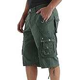 Rejork Cargo Shorts for Men Casual 3/4 Capri Pants with Pockets Long Below Knee Length Loose Fit Hiking Work