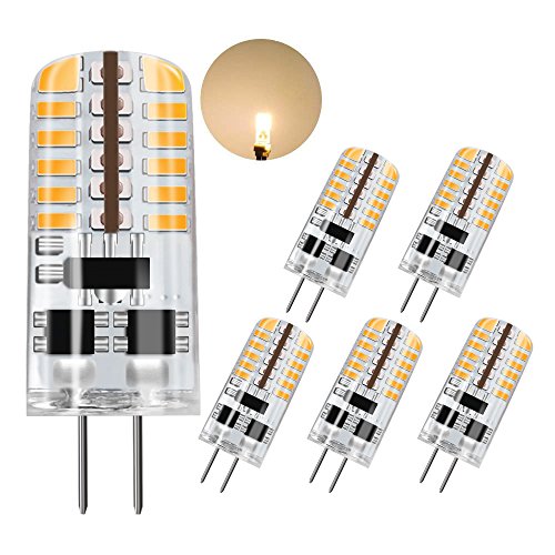 DiCUNO G4 3W LED Warm White Light Lamps AC/DC 12V Non-dimmable Equivalent to 20W ~ 25W T3 Halogen Track Bulb Replacement LED Bulbs 6Pcs