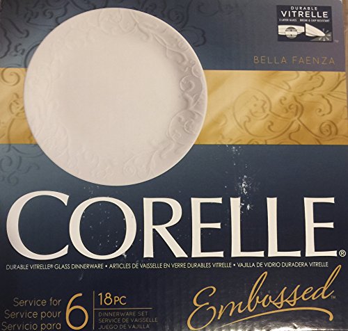 Corelle Bella Faenza 18 piece Dinnerware Set - White