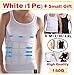 Mens Slimming Body Shaper Undershirt Vest Shirt Abs Abdomen Shaperware (Large, White)