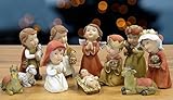 Nativity Figurine Set of 11 Polystone Children Figures 1