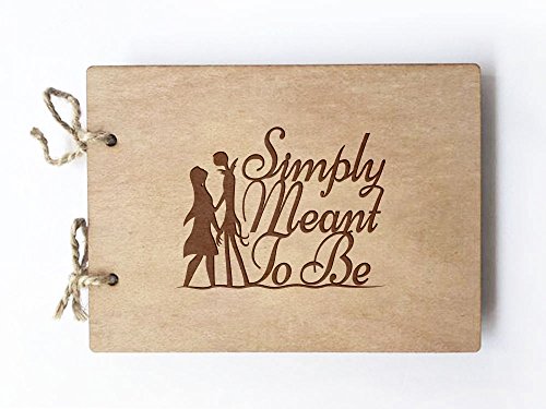 Wedding Guest Book - Wood Notebook - Nightmare Before Christmas - Simply neant to be