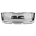 Compatible with GMC Sierra Denali ABS Plastic Round Mesh Front Bumper Grille (Chrome) - 2nd Gen GMT900/902