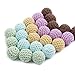 50pc Wooden Crochet Covered Beads Colour Mix Ball 16mm for DIY Mini Crochet Bead
