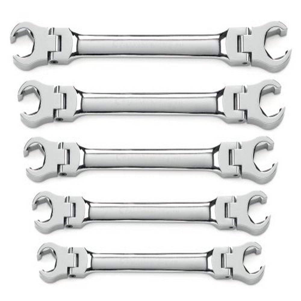 GearWrench 5 Pc. Flex Head Flare Nut Wrench Set, SAE - 81910 — image 1