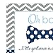 Bow Tie Baby Shower Invitations with Envelopes (15 Pack) Blank Invites for Boys Parties - Little Man Theme Blue and Grey – Blank Invite to Handwrite Custom Details - 4x6 Printed Card Set