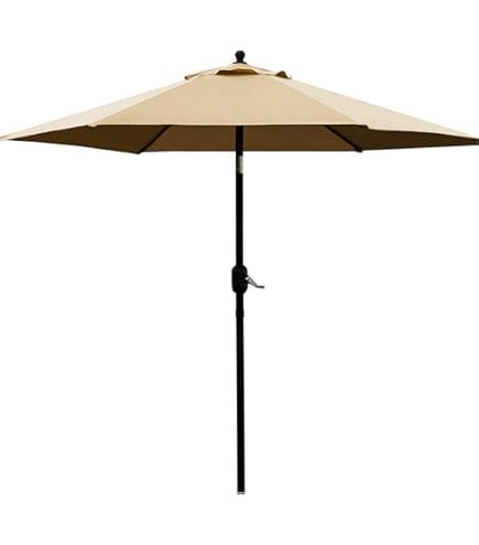 FiberBuilt Umbrellas Patio Umbrella with Push-Button Tilt, 7.5 Foot Navy Canopy and White Pole : Everything Else