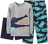 Carter's Baby Boys' 3 Piece Graphic PJ Set (Baby) - Alligator