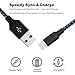 Nutmix iPhone Cable 5Pack 3FT 6FT 6FT 10FT 10FT Nylon Braided Certified Lightning to USB iPhone Charger for iPhone X/8/8 Plus/7/7 Plus/6/6 Plus/6S/6S Plus,iPad,iPod Nano 7 - Black Blue