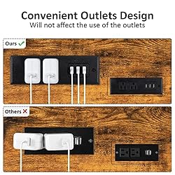 Nightstands Set of 2, End Table with Charging
