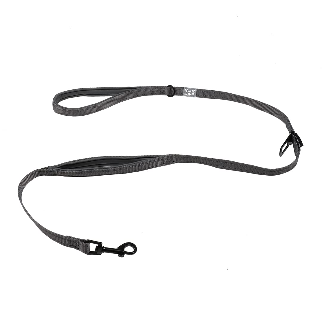 duvoplus, Ultimate Fit On-The-Road Safety Lead 130 cm – 16 mm Silver Reflective, The Ultimate Comfort Lead with Safety Belt Tab