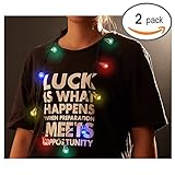 YIISUN LED Light Up Bulb Necklace Christmas Halloween Accessories(pack of 2)