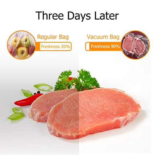 Vacuum Sealer Bags 2-Rolls 8"x24' Food Saver Embossed Commercial Grade Bag Rolls for Sous Vide Cooking with FDA Approval OUNUO